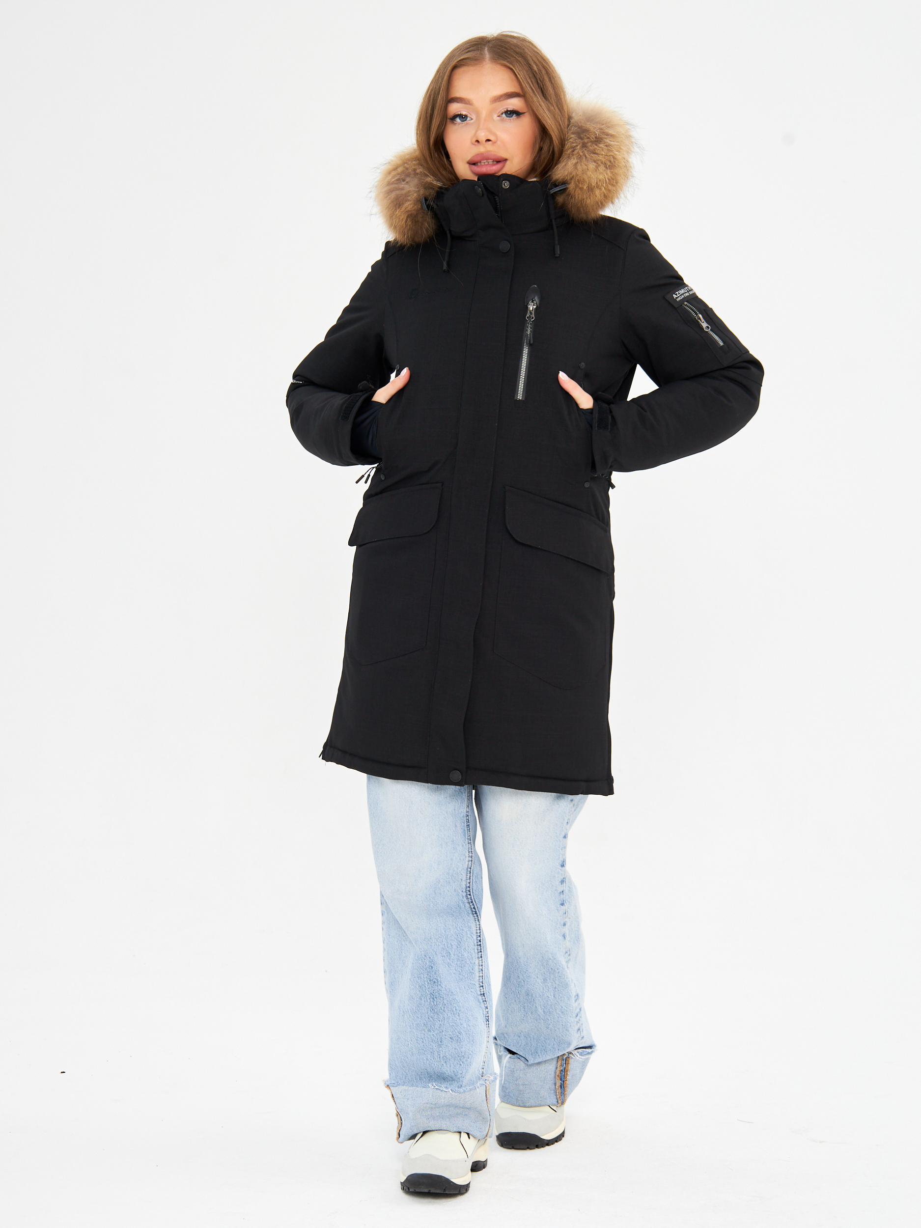 Арктическая парка Azimuth 123/22931 Black / Natural Fur