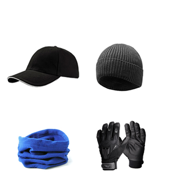 Головные уборы, бафы, перчатки