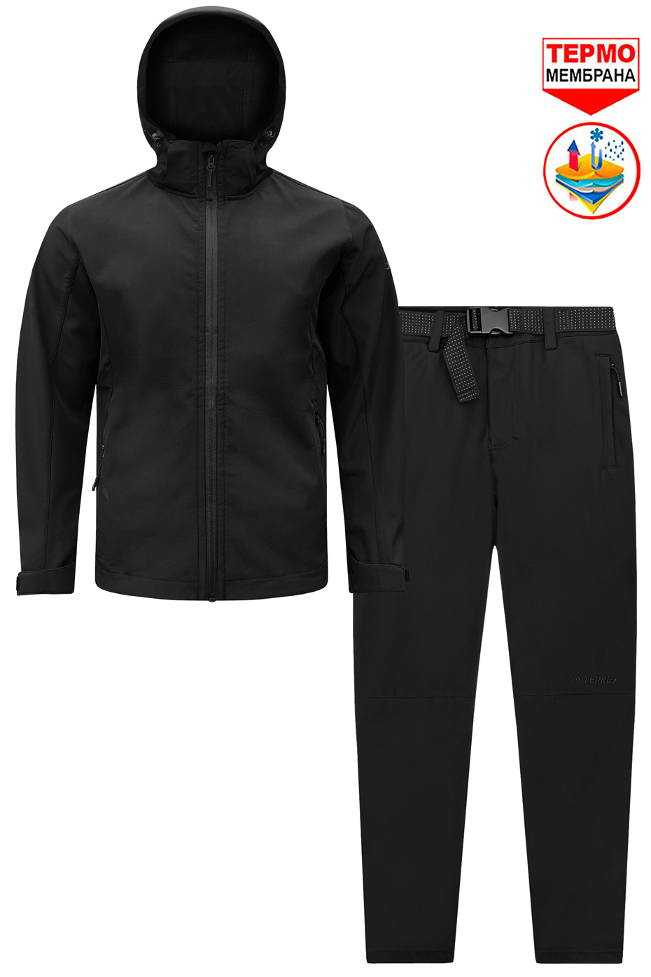 Костюм утепленный Adidas Softshell 20LM18005 Fleece Black