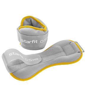 Утяжелители универсальные STARFIT WT-501 0,5 кг, желтый/серый