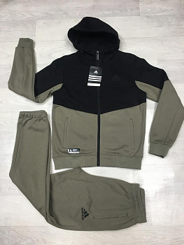 Костюм утепленный Adidas Performance Fleece Black / Khaki
