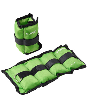 Утяжелители STARFIT WT-401 1 кг, зеленый