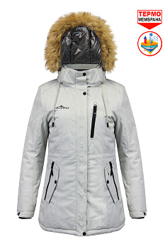 Куртка утепленная Russiqi 697MB2066 3D Light Gray / Natural Fur