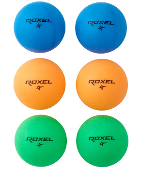 Мяч для настольного тенниса Roxel 1* Color Bounce, мультиколор, 6 шт.