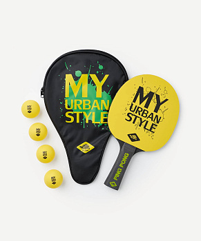 Набор для настольного тенниса Donic-Schildkröt My Urban Style (1 ракетка + 4 мяча + чехол)