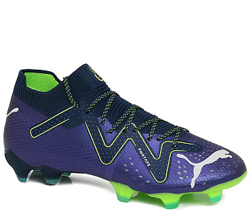 Бутсы футбольные Puma Future Ultimate Create MG Violet / Lime
