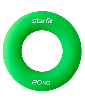 Эспандер кистевой STARFIT ES-404 кольцо, силикогель, d=8,8 см, 20 кг, зеленый