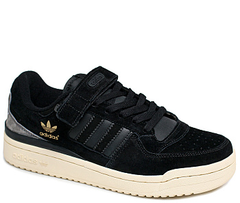 Кроссовки Adidas Forum Low Suede Black / Black / Beige