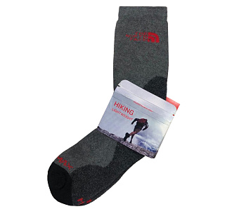 Термоноски The North Face Coolmax Dark Gray / Black / Red (т-серые / черный / красный)