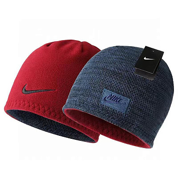 Шапка мужская двухсторонняя Nike 3D Dark Blue / Vinous