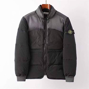 Куртка утепленная Stone Island Garment Dyed Crinkle Black / Dark Gray