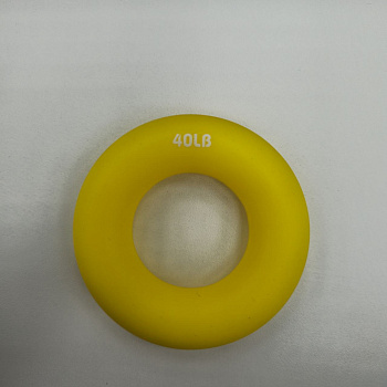 Эспандер кистевой 53K/27 кольцо, силикогель, d=8,8 см, 30 кг, желтый