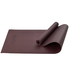 Коврик для йоги и фитнеса высок плотн STARFIT FM-103 PVC HD, 0,6 см, 183x61 см, горячий шоколад