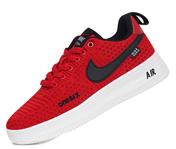 Кроссовки Nike Air Force World Flyknit Red / Black / White