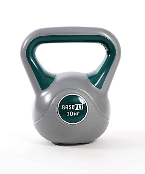 Гиря пластиковая BASEFIT DB-503 10 кг, серый/зеленый
