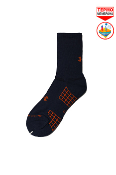 Термоноски UArmour X Heatgear Dark Blue / Orange (т-синие / оранжевый)