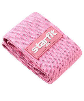 Мини-эспандер STARFIT ES-204 низкая нагрузка, текстиль, розовый пастель.