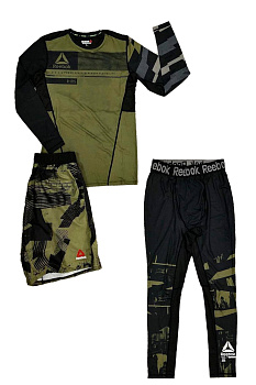 Костюм для тренировок 3 в 1 Reebok Thermowarm Touch Khaki / Black