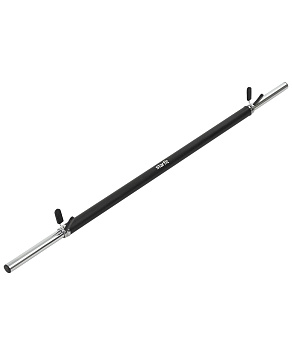 Гриф для аэробики STARFIT 120 см, d=25 мм, неопреновый, с пружинными замками, черный