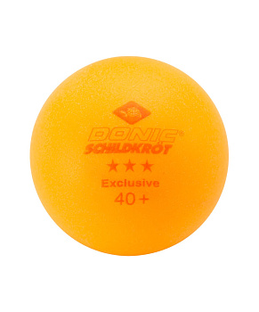 Мяч для настольного тенниса Donic-Schildkröt 3* Exclusive, оранжевый, 6 шт.