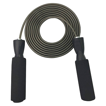 Скакалка 55K/29 с подшипниками, чёрный, 3 м