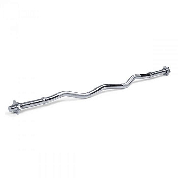 Гриф для штанги EZ SC-80174 150 см, d=30 мм, металл, с металлическими замками, хром