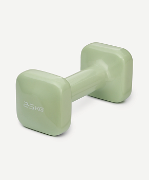 Гантель виниловая STARFIT DB-106 2,5 кг, квадратный, оливковый