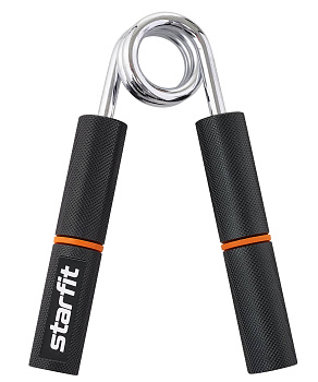 Эспандер кистевой STARFIT ES-405 пружинный, металлический, 45 кг, черный/оранжевый