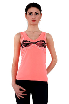 Майка Metca 3566 Coral/Rhinestones