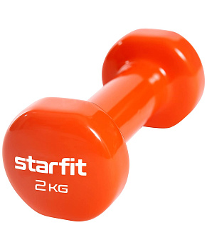 Гантель виниловая STARFIT DB-101 2 кг, оранжевый