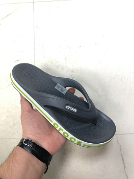 Сланцы Crocs Bayaband Flip Dark Gray / Lime