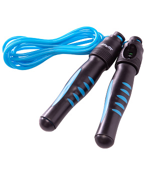 Скакалка STARFIT RP-102 ПВХ со счетчиком, синий/черный, 3м 1/20