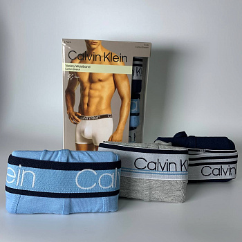 Трусы-шорты Calvin Klein Shorty Cotton Stretch Blue / Gray - 3 шт.