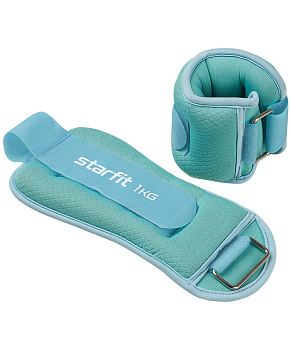 Утяжелители универсальные STARFIT WT-503 1 кг, мятный/синий