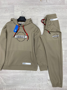 Костюм спортивный Adidas Adicolor Trefoil Tee Beige / Red