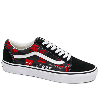 Кеды Vans Old Skool VN000D3HY28 Black / Red / White