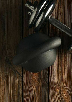 Гиря чугунная 28 кг, черный матовый