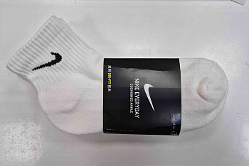 Носки с амортизацией Nike Everyday Cushioned Ankle White - 3 пары.