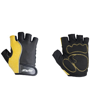 Перчатки для фитнеса Starfit SU-108 , жёлтый / черный