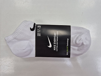 Носки спортивные Nike Everyday Cotton Lighweight Crew Logo White - 3 пары.