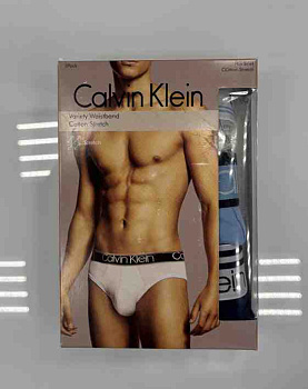 Трусы Calvin Klein Brief Cotton Stretch Blue / Gray - 3 шт.