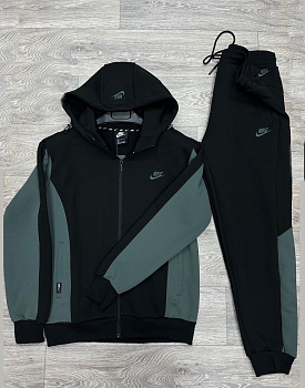 Костюм утепленный Nike Club Woven Track Suit Black / Green