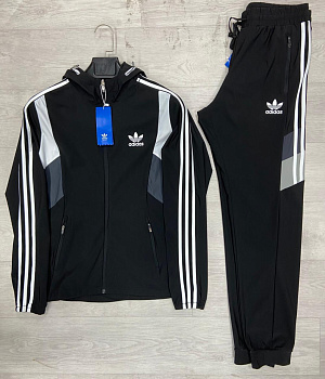 Костюм спортивный Adidas 3 Stripes AD7301A Black / White // Gray
