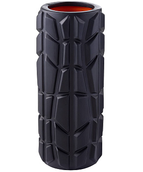 Ролик массажный STARFIT FA-509 EVA/PP, высокая жесткость, 33x13,5 cм, черный/оранжевый