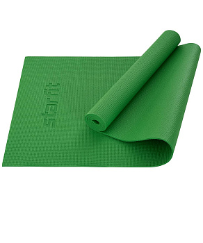Коврик для йоги и фитнеса STARFIT FM-101 PVC, 0,5 см, 173x61 см, зеленый