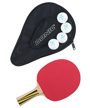 Набор для настольного тенниса Donic Top Team 500 (1 ракетка + 4 мяча + чехол)
