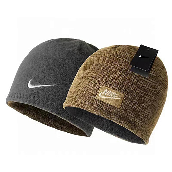 Шапка мужская двухсторонняя Nike 3D Khaki / Gray