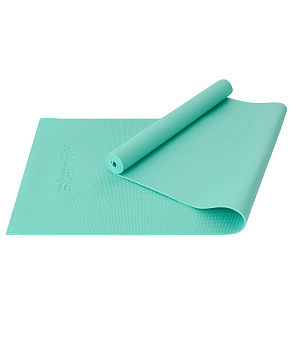 Коврик для йоги и фитнеса STARFIT FM-101 PVC, 0,4 см, 183x61 см, мятный