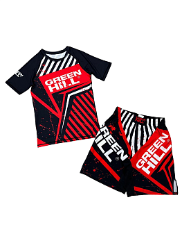 Костюм для тренировок 2 в 1 Green Hill Red / Black