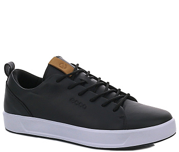 Кроссовки Ecco 837514 Leather Black / White